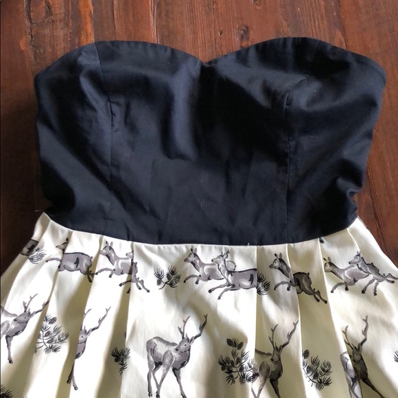 Anthropologie Strapless Party Dress with Sash - Picture 3 of 8